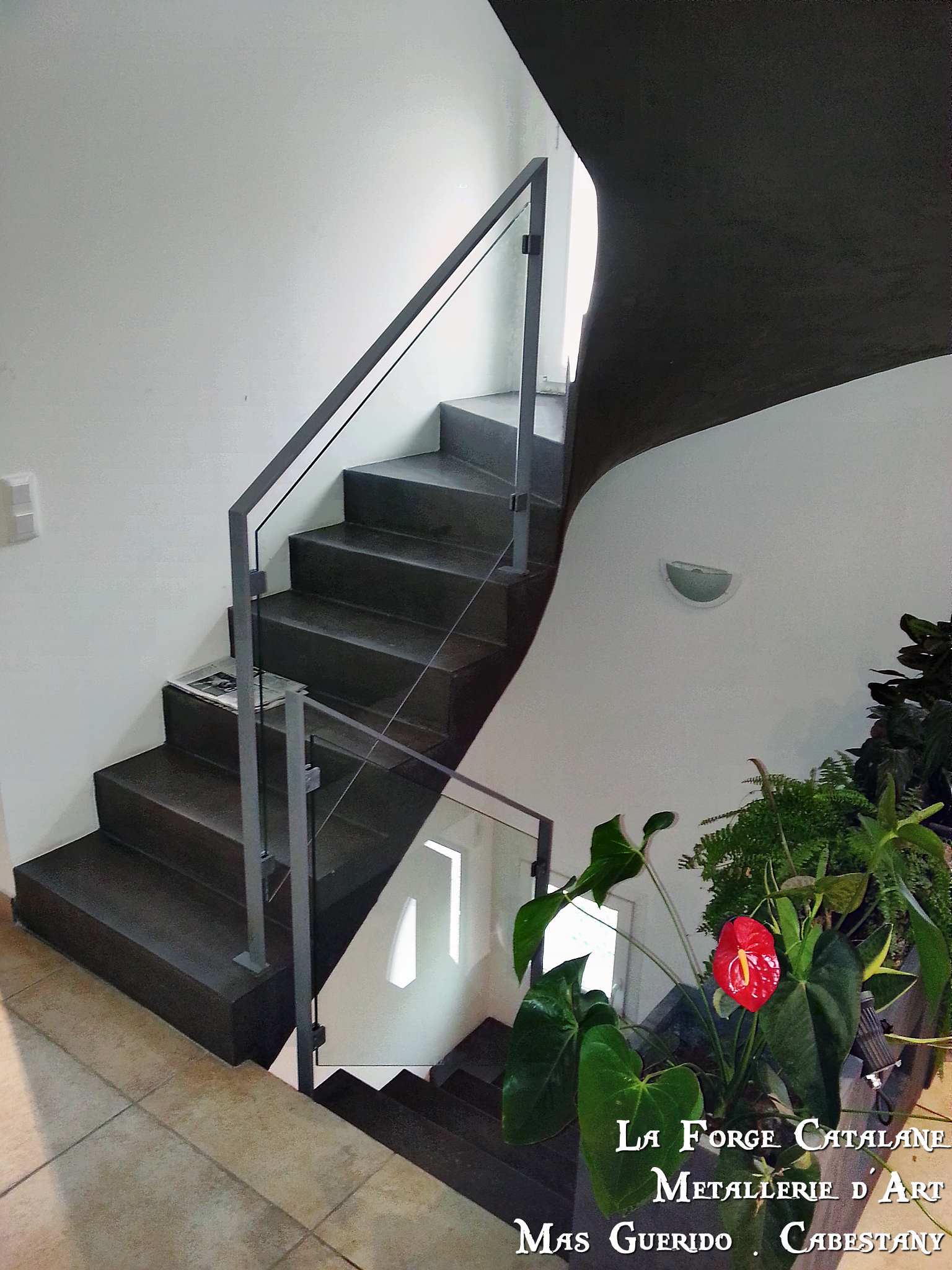 rampant debillarde vitrage main courante fer plat forge catalane.jpg